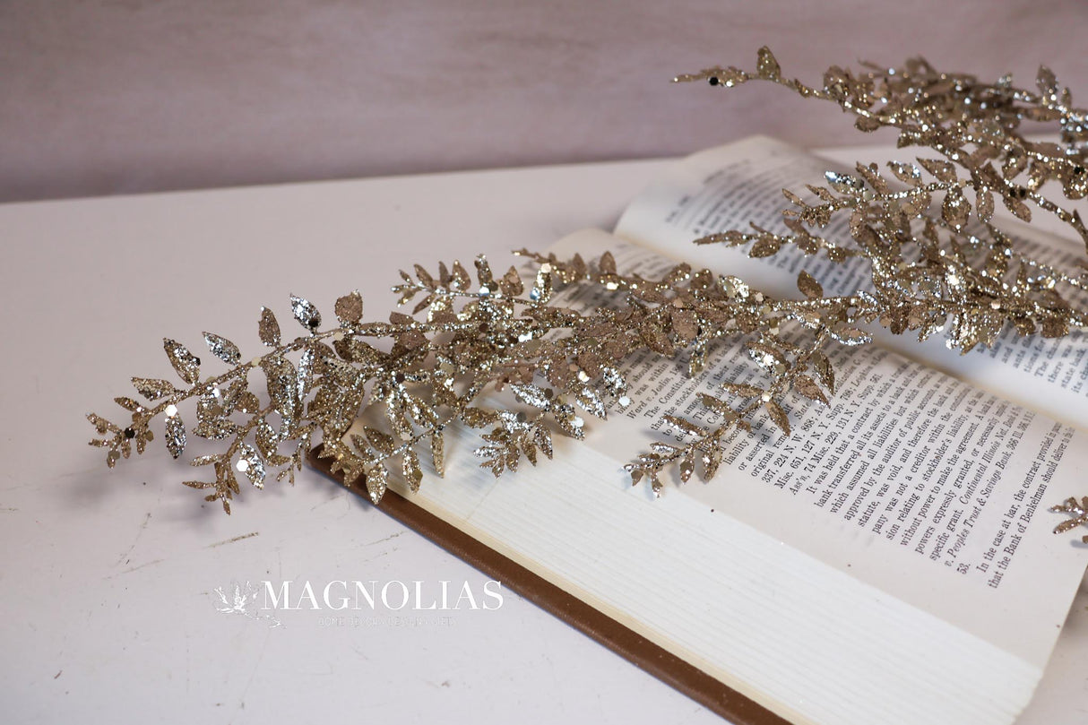 Champagne Mini Smilax Leaf Spray