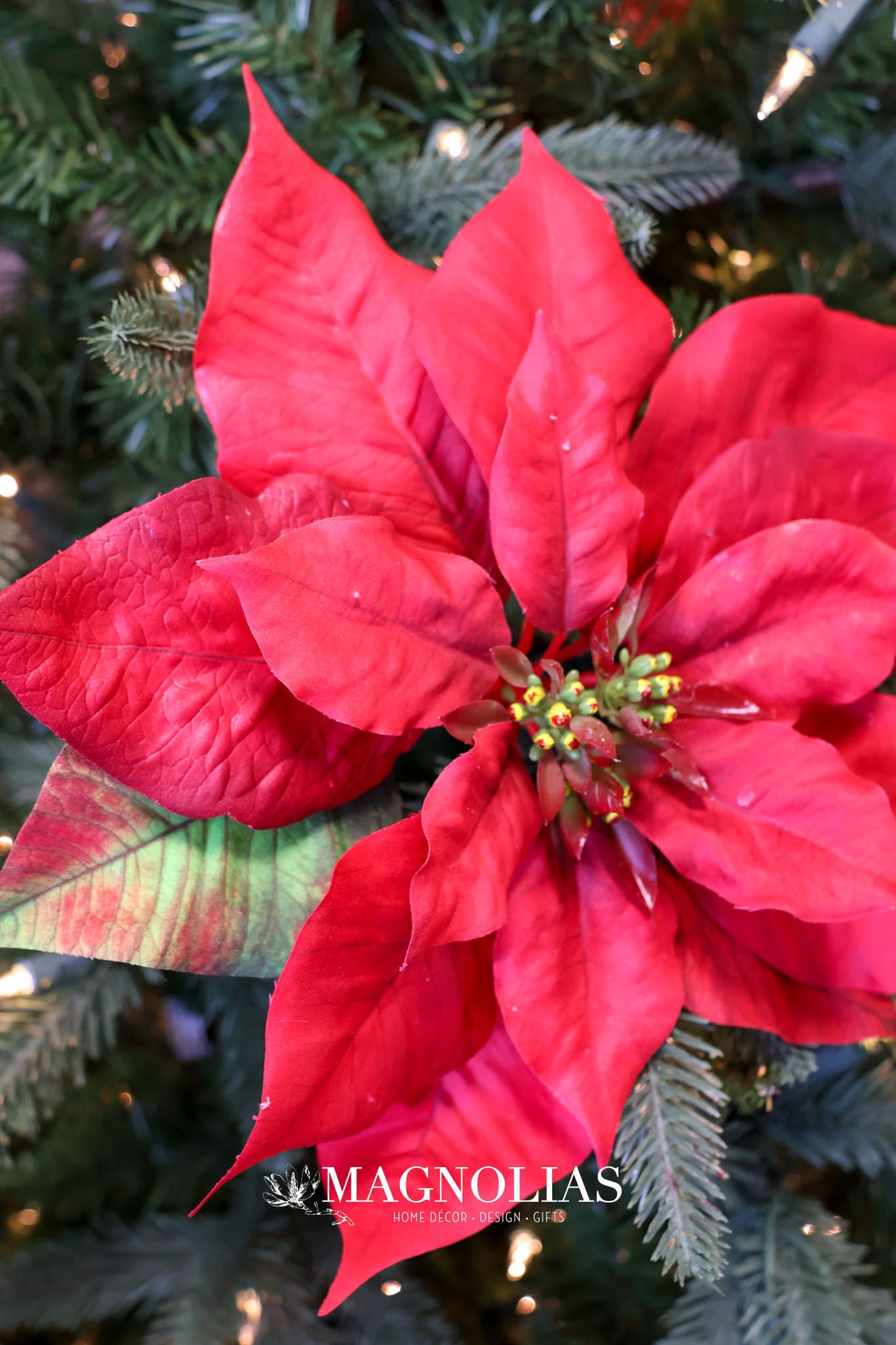 Holiday Classic Red Poinsettia Spray
