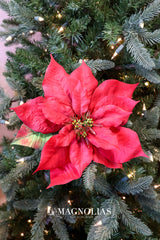 Holiday Classic Red Poinsettia Spray