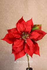 Holiday Classic Red Poinsettia Spray