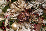Pewter Metallic Poinsettia Spray