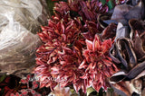 Glittered Metallic Dahlia Spray
