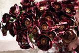 Burgundy Glamour Velvet Anemone Spray