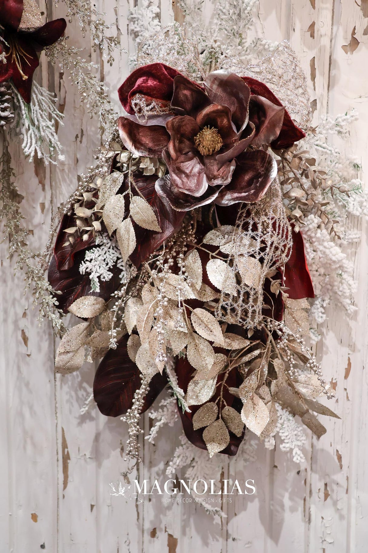 Mauve Holiday Magnolia Spray