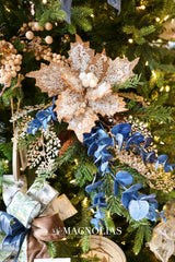 Soft Champagne Sequin Bendy Fern Spray