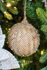 Jewelled Woven Reed Ornament