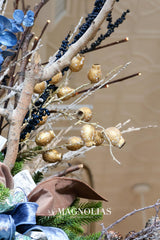 Antique Gold Metallic Berry Spray