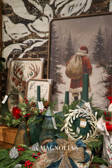 Santa Claus Walking In Timber Wood Art