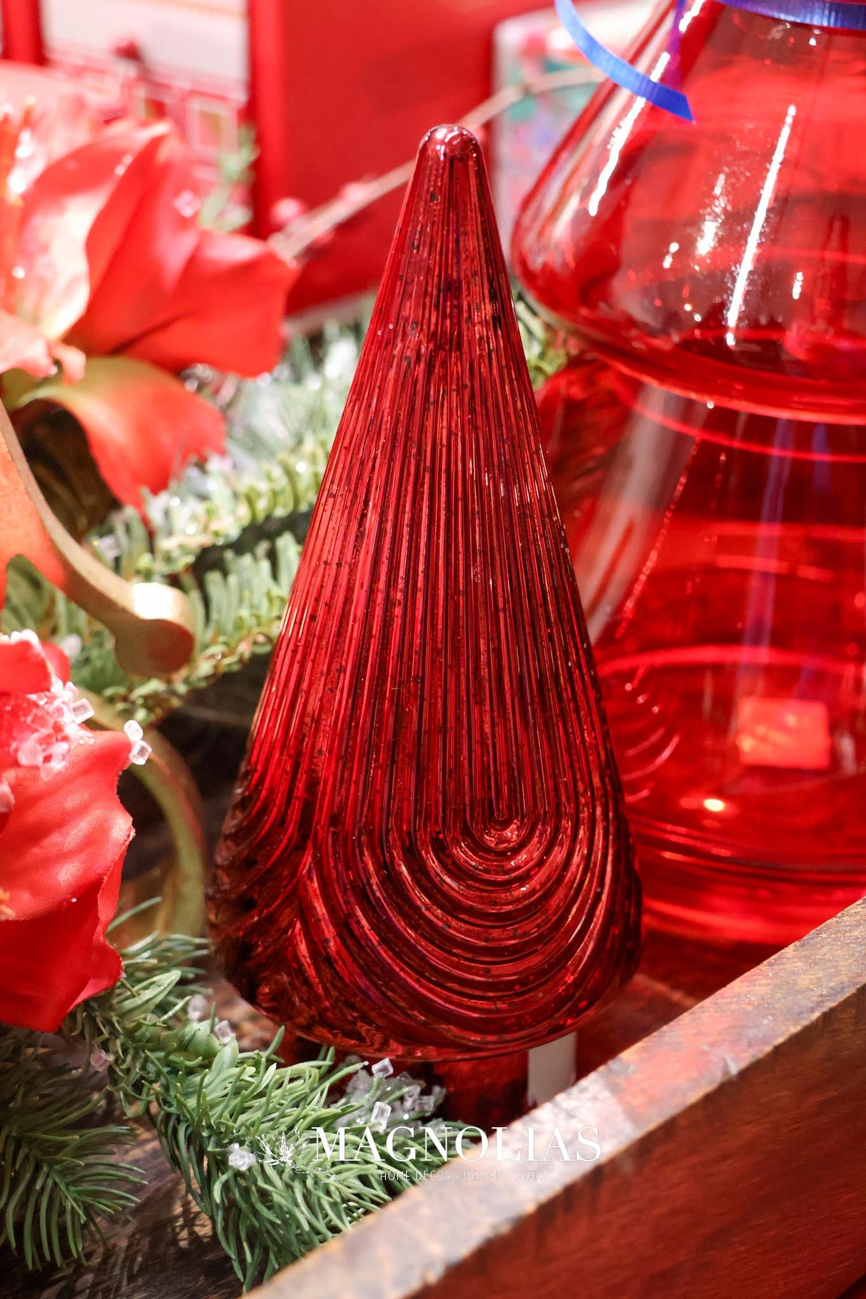 Noel Red Glass Tree