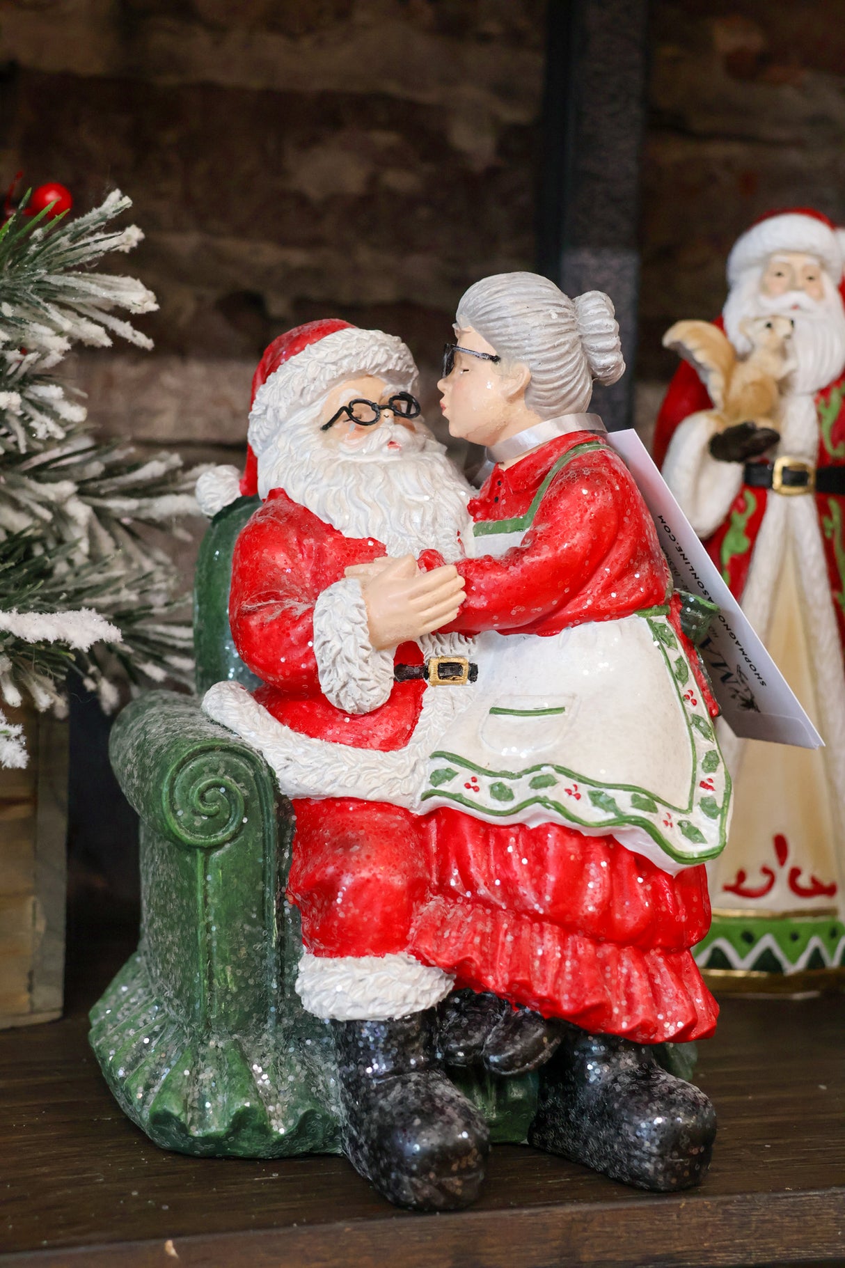 Resin Santa & Mrs Claus In Chair