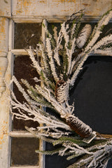 22" Snow Twig Pine Wreath