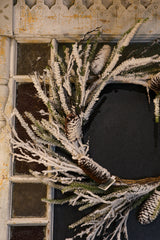 22" Snow Twig Pine Wreath