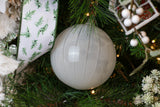 Modern White Glass Ornament