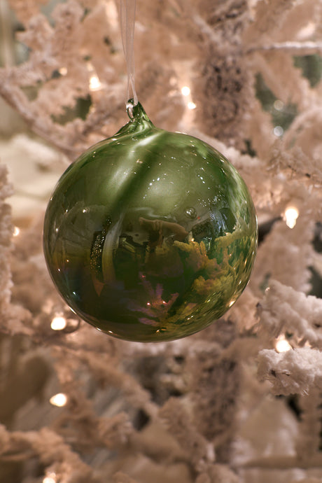 4.75" Green Glass Ornament