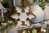 10" Wood & Enamel Snowflake