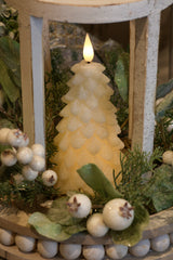 Small White LED Tree Candle