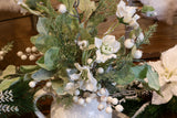 Frosted Christmas Rose Spray