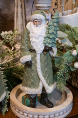 Olive Green Resin Santa