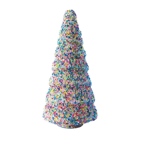 Recycled Glass Tree w/ Sequins, Multi Color