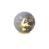 Reindeer Lighted Glass Orb
