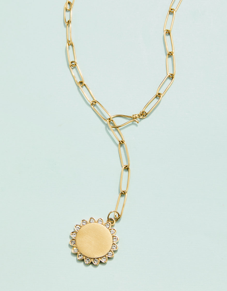 Splash Drop Medallion Necklace