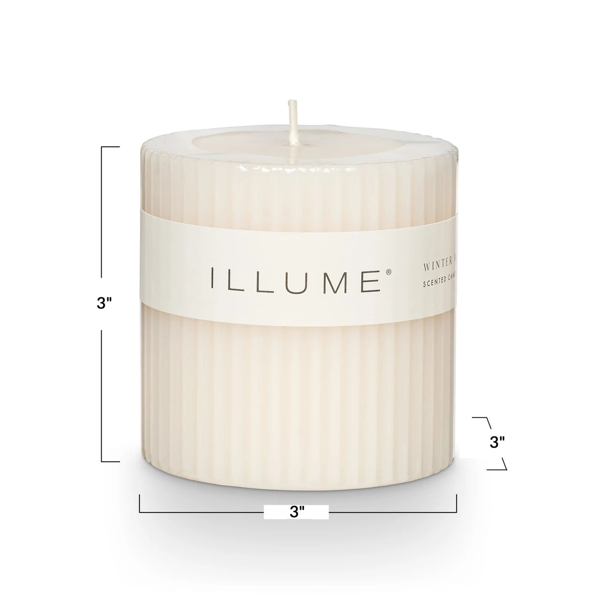 Winter White Fragranced Pillar Candle -2 Sizes