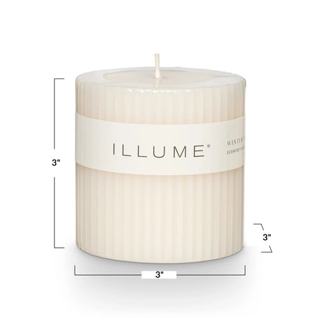 Winter White Fragranced Pillar Candle -2 Sizes