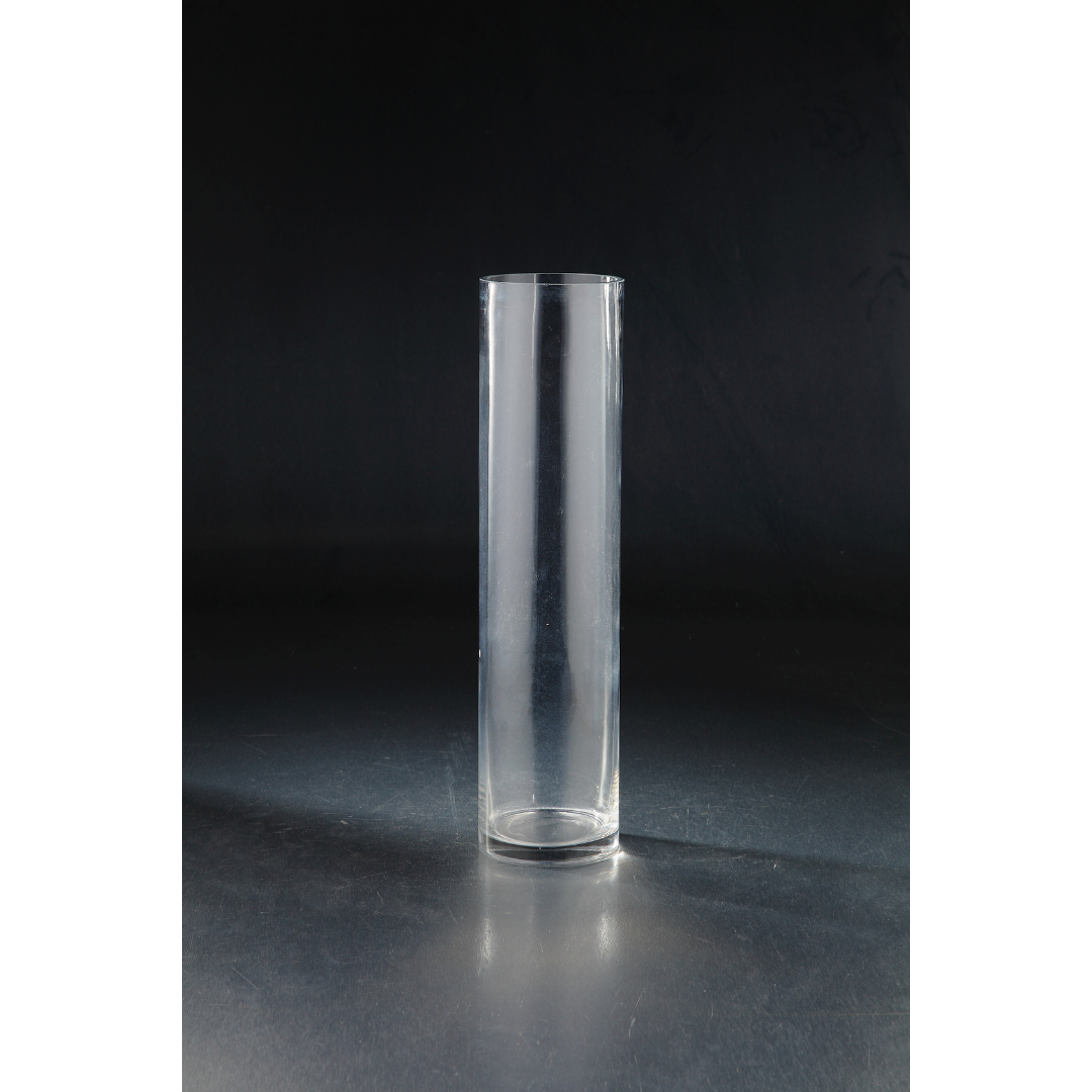 16" Clear Glass Cylinder Vase