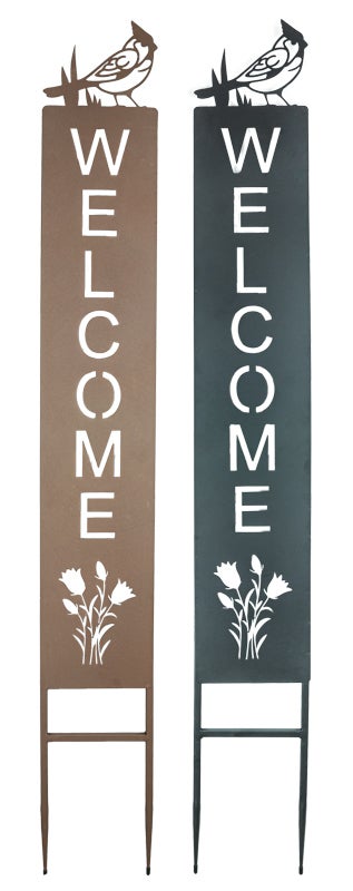 Rustic Metal Welcome Stake- 2 Styles