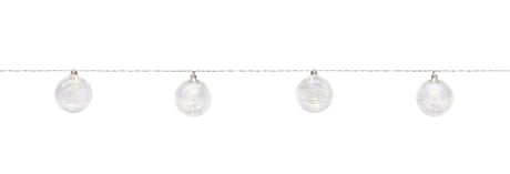 Clear LED Glass Ornament Garland