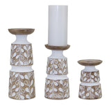 Weeping Willow Resin Candle Holder Set of 3