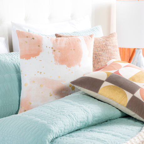 Sheana Peach Splattered Pillow