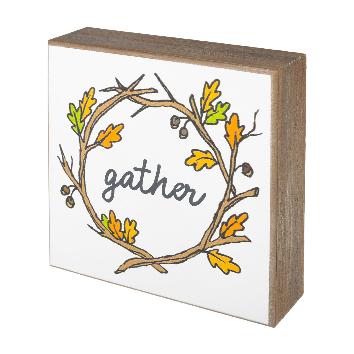 Gather Wreath Box Sign