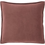 Rust Cotton Velvet Square Pillow