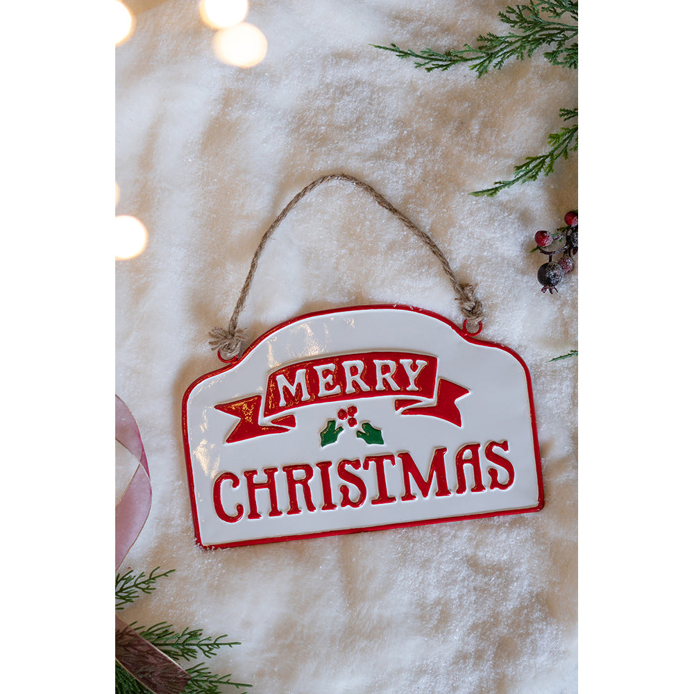 Merry Christmas Metal Sign