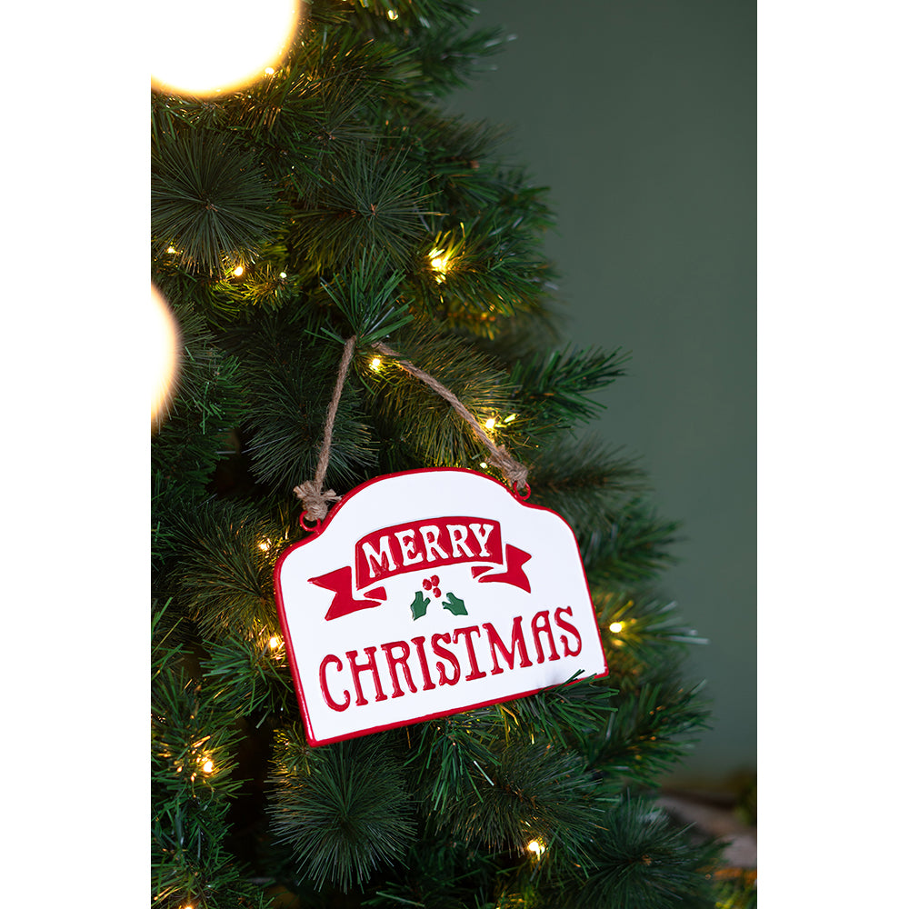 Merry Christmas Metal Sign