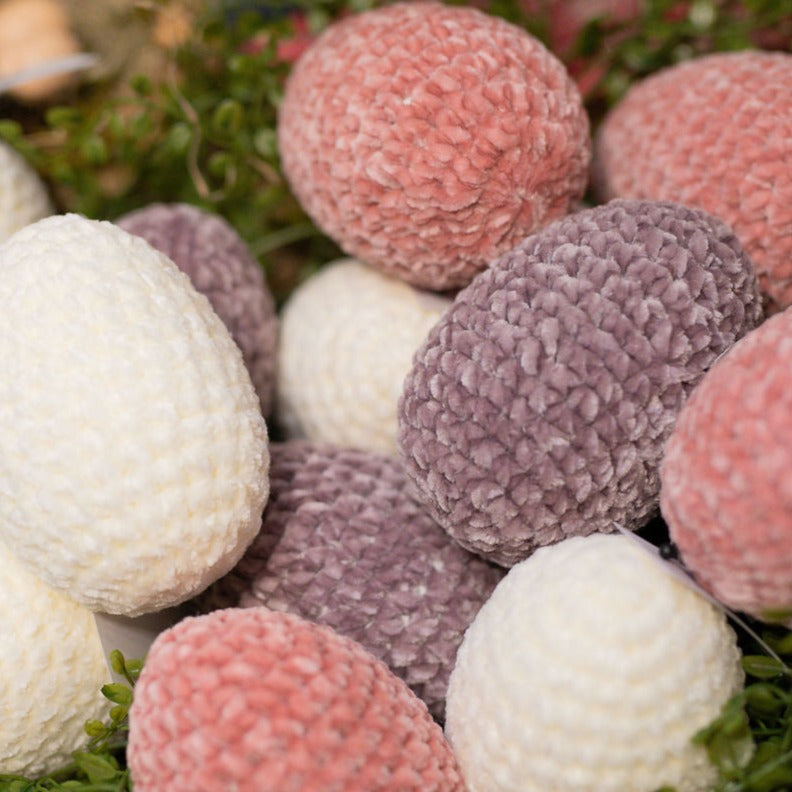 Small Purple Crochet Easter Egg