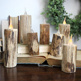 Large Wooden Faux Candle