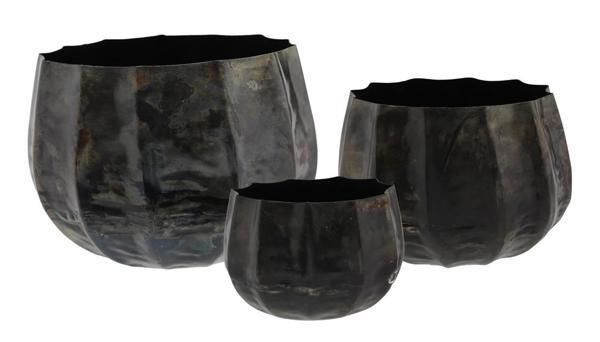Bronze Cobblestone Metal Pot - 3 Sizes