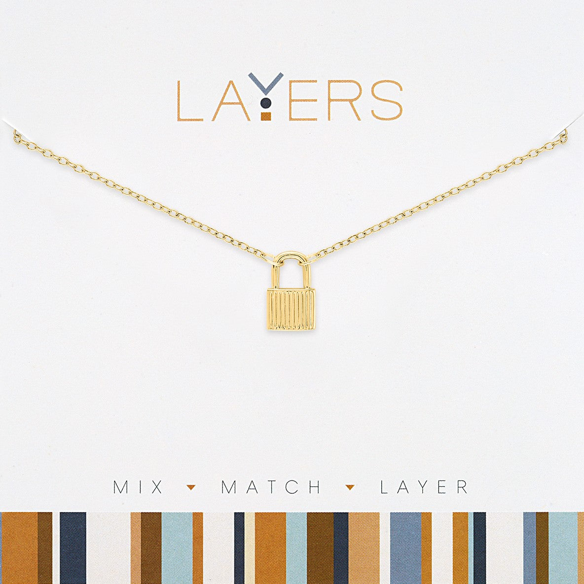 Gold Padlock Necklace