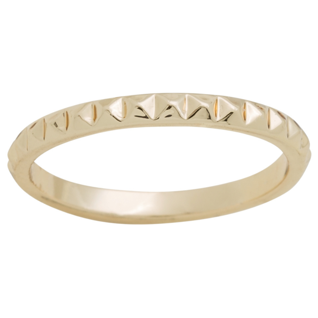 Chiseled Gold Layering Ring