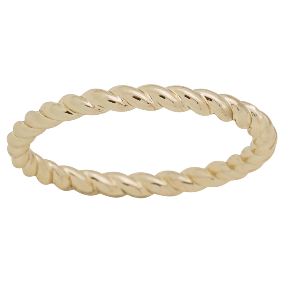 Rope Gold Layering Ring