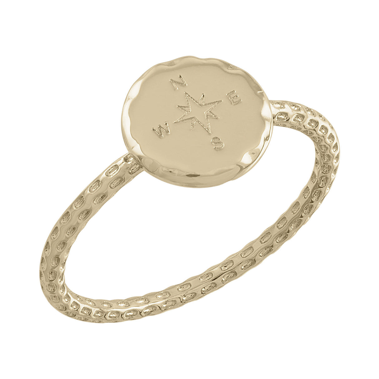 Compass Gold Layering Ring