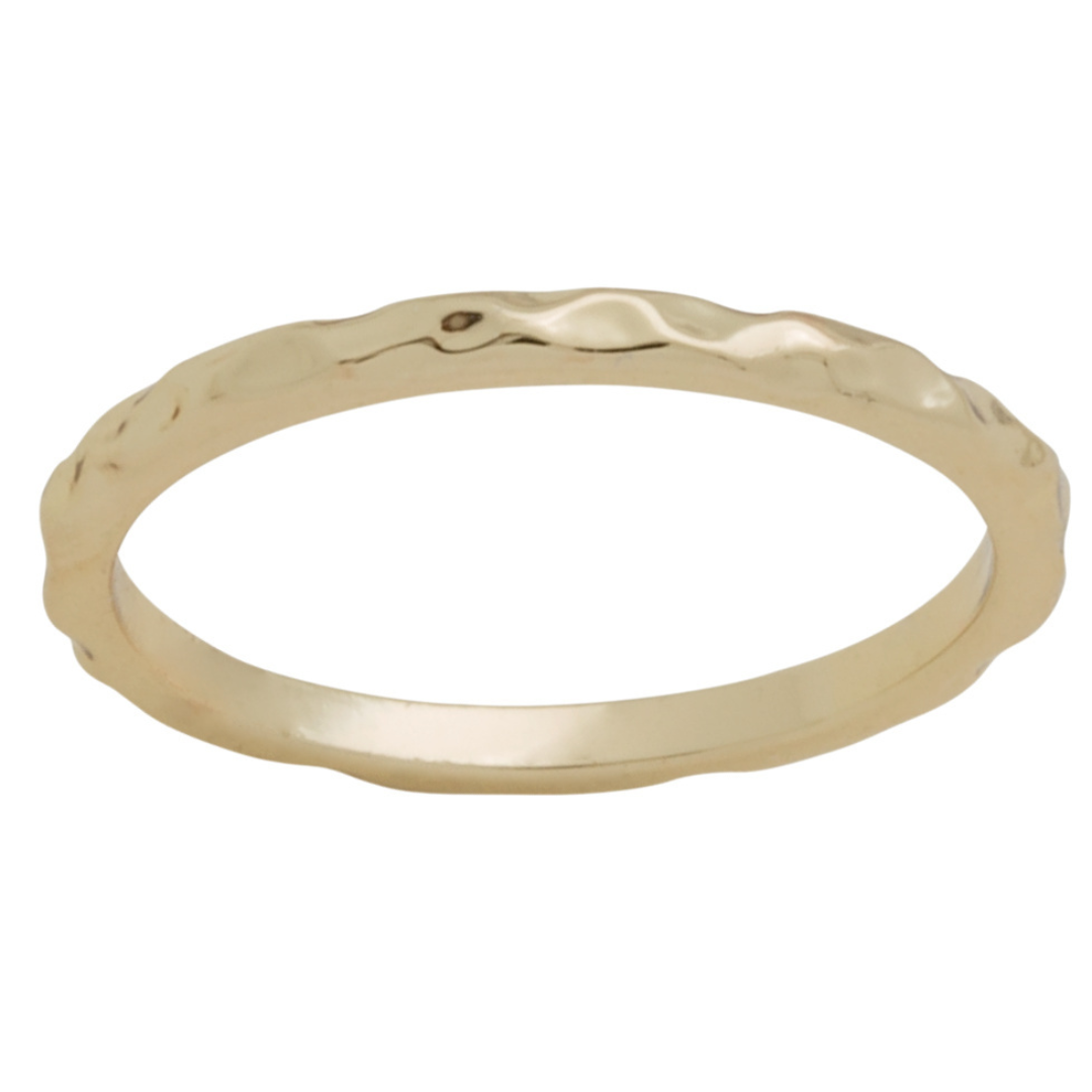Hammered Gold Layering Ring