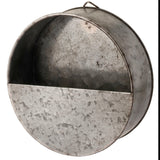 Galvanized Metal Round Wall Pocket