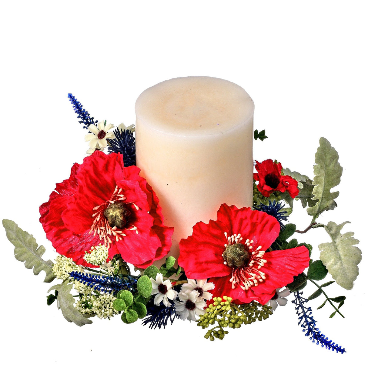 Poppy Salvia & Daisy Candle Ring