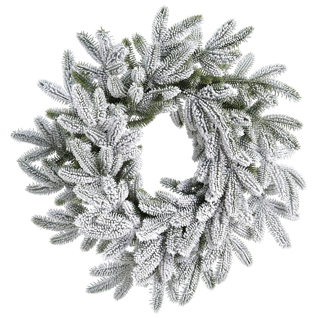 Snowed Noble Fir Pine Wreath