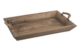 Tray with Wood Beaded Handle - 2 Sizes