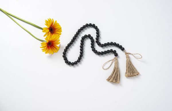 Black Wood Bead Garland