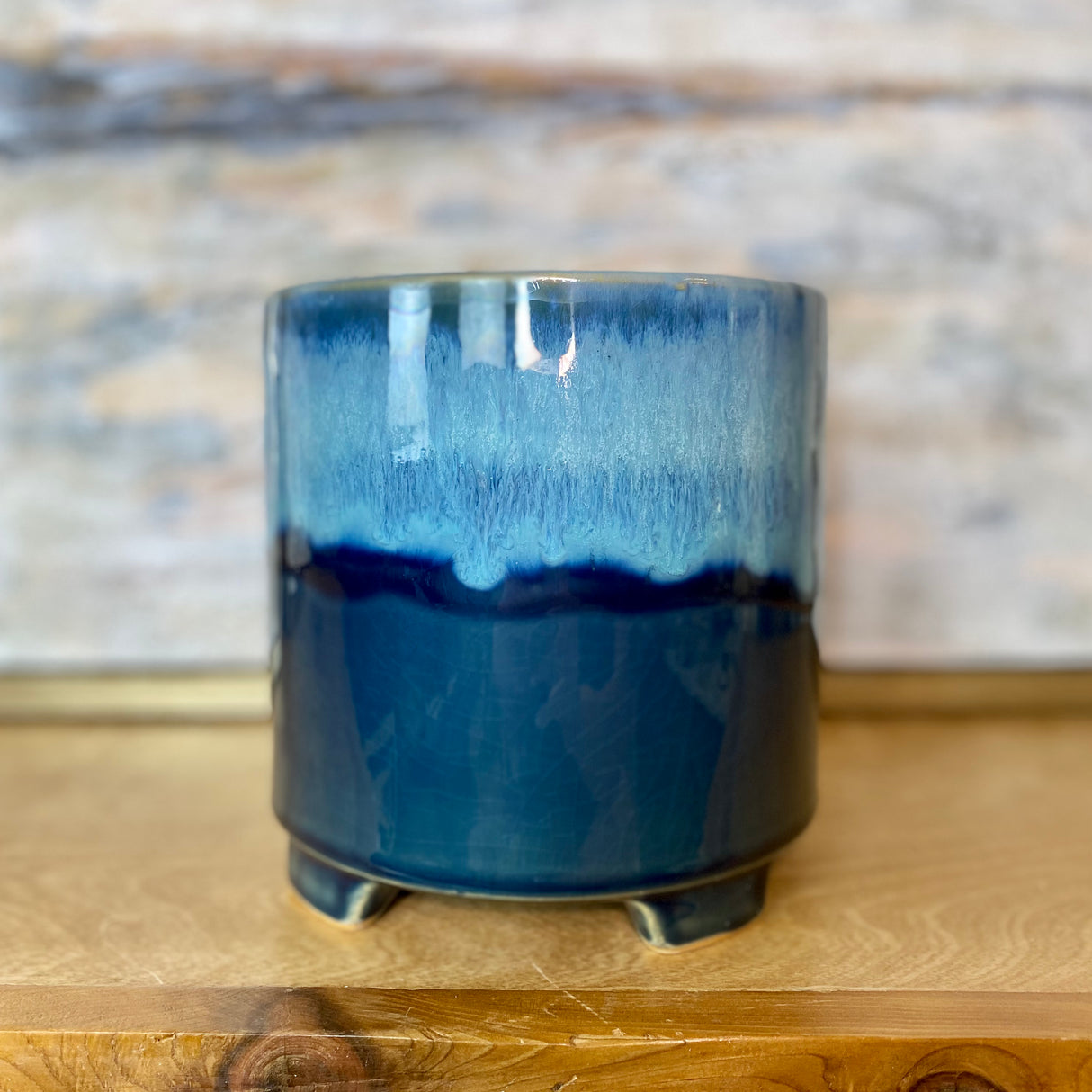 Reactive Blue Footed Planter- 2 Sizes